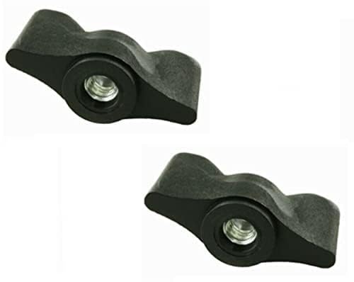 2 x Flügelmuttern aus Kunststoff, Einsätze aus Stahl M6 Flügeln, 40 mm, Hebel