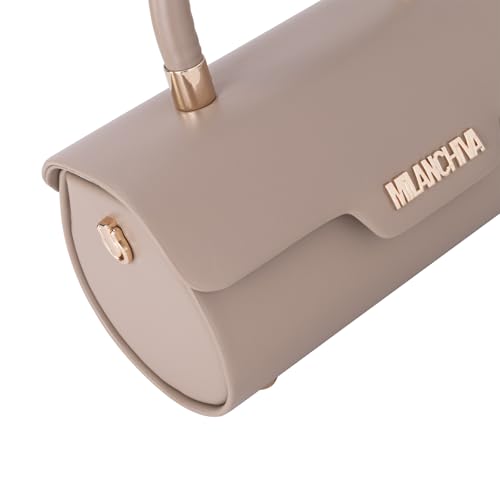 Image of Milan Chiva Top Handle Bag for Women Mini Barrel Crossbody Handbag with Adjustable Strap Elegant Small Purses | Small