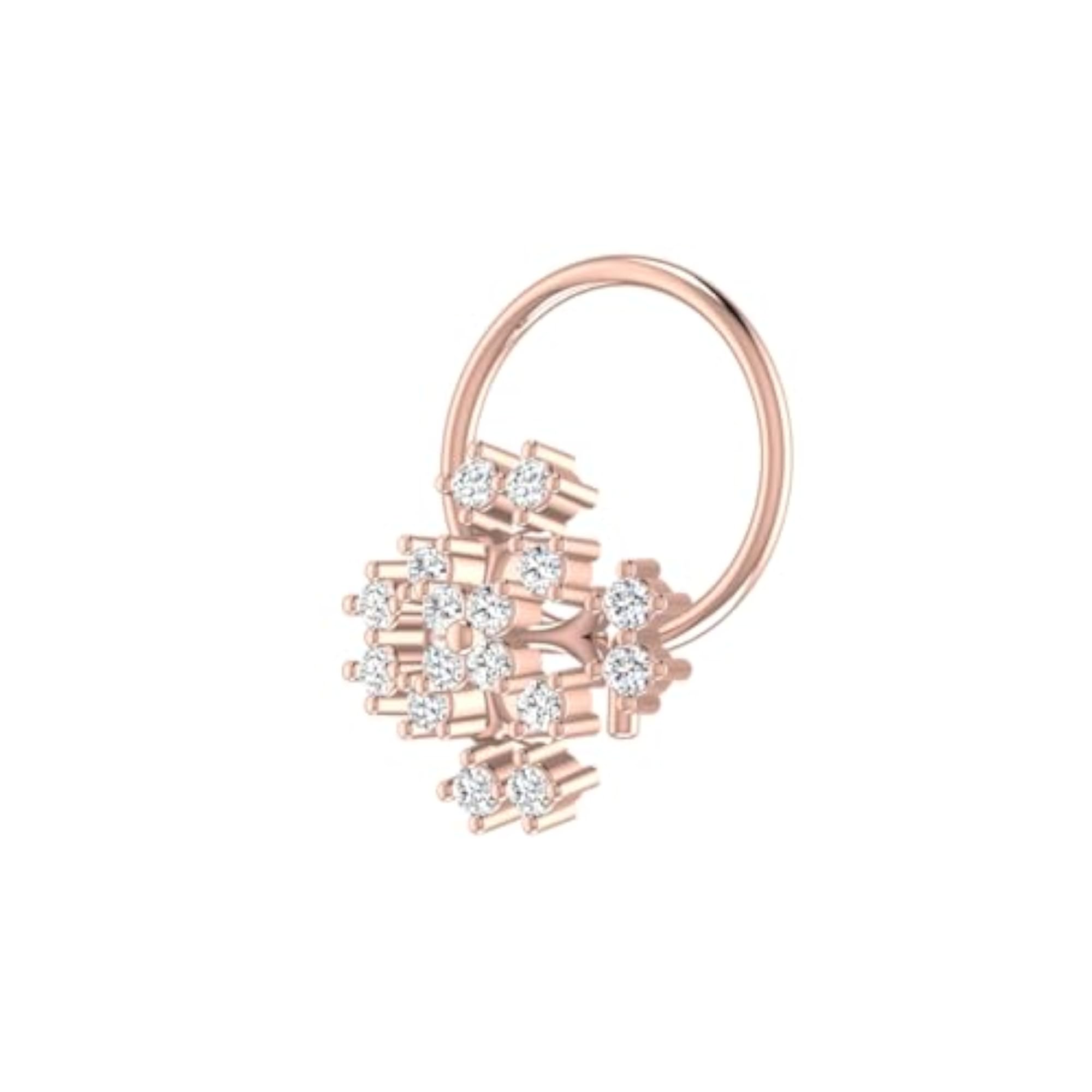 Women's 9K BIS Hallmarked Rose Gold Stud Nosering