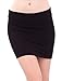 Ladies Basic Black Solid Color Mini Skirt