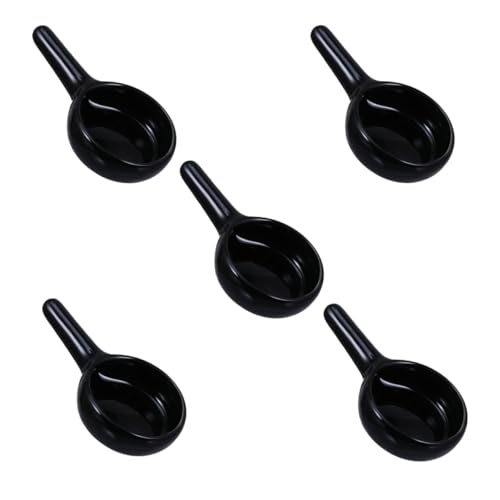 SEWACC 5pcs Candle Tray Replacement Oil Warmer Dish Pie Ornament Black Candlesticks Black Serving Tray Aromatherapy Essential Oils Black Stand Fragrance Candle Small Tray Shanto Ceramics