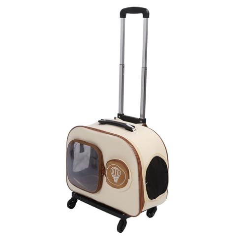 Mochila Transportadora para Mascotas con Ruedas para Gatos y Perros Pequeños, Transportadora para Gatos con Ruedas, Mochila Portátil Transpirable con Ruedas para Mascotas,