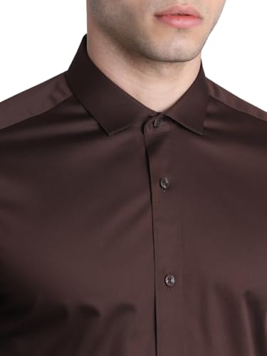 Image of JACK & JONES Men's Cotton Solid Slim Fit Shirt