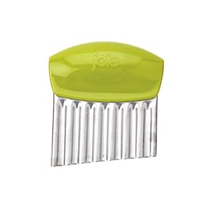 Joie Crinkle Cutter Knife, Wavy Slicer for Potatoes, Vegetables and Fruits, Great for Kids First Cutting Tool, Fun Kitchen Gadget, Stainless Steel, BPA-Free, Colors May Vary