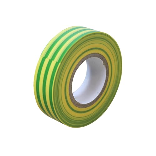 Faithfull FAITAPEPVCGY Green/Yellow PVC Electrical Tape 19mm x 20M