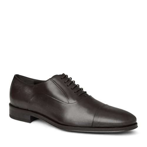 Image of Bruno Magli Maioco Dress Shoes for Men - Suede Leather Upper - Leather Lining and Outsole - Padded Insole Dark Brown Nappa EU 40 (US Men's 7) E - Wide