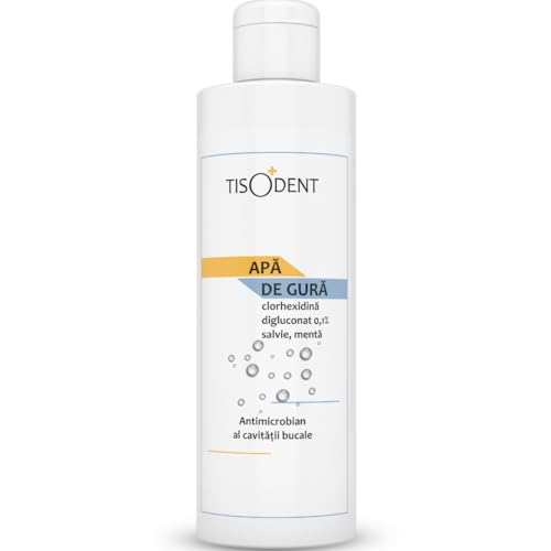 TISODENT Collutorio Clorexidina 0,1% 250ml– Previene e Contrasta la Placca, Carie e Gengiviti - Lenisce gengive sensibili irritate, contrasta l’alitosi – Igiene orale mirata, post-trattamento dentale