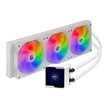 Water Cooler Pichau Aqua 360X P1 | White Edition | 360mm | ARGB | Display LCD Customizável | PG-AQ360X-WH01