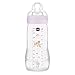 MAM Biberon Easy Active Baby Bottle 330 ml, Biberon MAM per bambini attivi ergonomico e pratico, Accessori neonato 4+ mesi per l'allattamento con tettarella misura 3 piatta e simmetrica, Rosa immagine