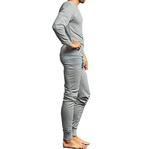 Men's Two Piece Thermal Set Waffle Knit Warm Winter Underwear2