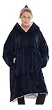 BSMKD Sudadera Cobija Manta Térmica para Mujer y Hombre con Capucha y Mangas, Cobija con Capucha, Cobija Portátil...