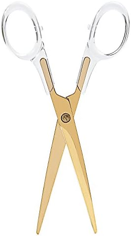 Yellow Gold Acrylic Scissors(7") by DS DRAYMOND STORY - Elegant Office Stationery Series - Thank You Gifts