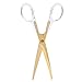 Yellow Gold Acrylic Scissors(7") by Draymond Story - Elegant Office Stationery Series - Thank You Gifts