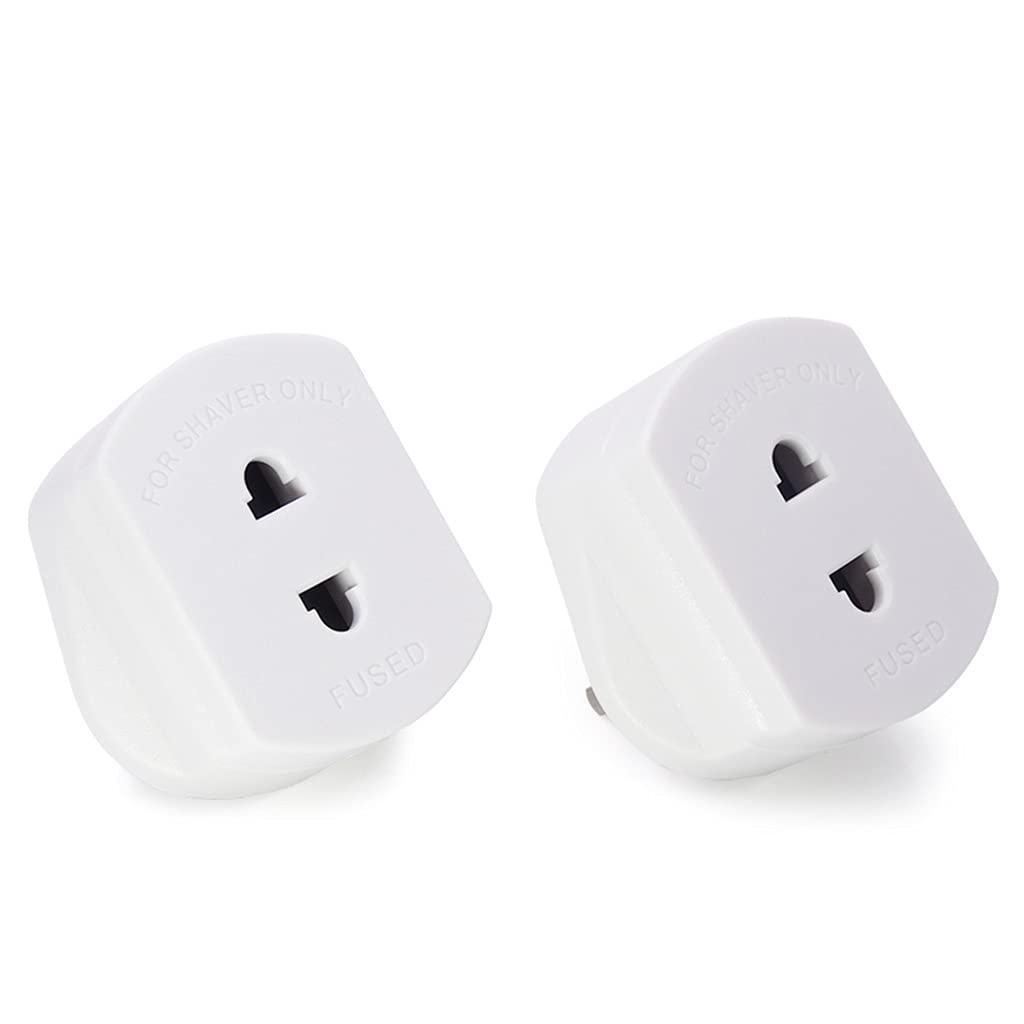 Adattatore Da Viaggio UK 3 Pin A 2 Pin - Convertitore Presa Per Rasoi Elettrici, Spazzolini E Piccoli Elettrodomestici