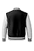 Deckra Men's Fashion Varsity Jacket Casual Regular Fit Letterman Baseball Bomber Jackets Fleece (US, Alpha, Large, Regular, Regular, Black-White (Ar2))