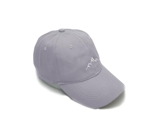 LONGTEN Cotton Baseball Cap Mens Peak Baseball Hats Mountain Classic Womens Sports Cap Solid Color Adjustable Grey