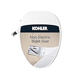Kohler PureWash M300 Manual Elongated Bidet Toilet Seat, Chrome Handle, Quiet-Close Lid Prevents Slamming, Toilet Bidet, Easy Installation with Quick-Release Hinges, Self-Cleaning Wand