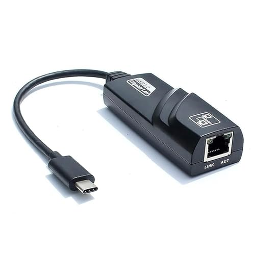 Image of Madhabi USB C to Ethernet Adapter - Gigabit RJ45 LAN Network Converter 1000Mbps for MacBook, Laptop, Chromebook, Windows PC, iPad Pro & USB-C Devices | Compact Plug & Play Network Adapter