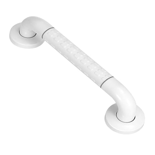 Asidero antideslizante de baño de acero inoxidable Barra de seguridad para ducha apta para personas mayores niños discapacitados y embarazadas Agarradera para bañera inodoro (Blanco, 58 cm)