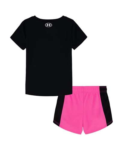 Image of Under Armour Girl's 2-piece Short Sleeve Tee and Shorts Set, Lightweight and Comfortable