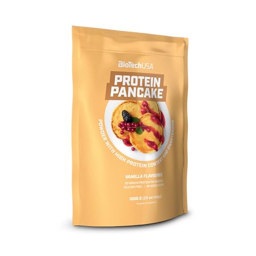 BioTechUSA Protein Pancake, Hochproteinhaltiges Pancake-Pulver mit Süßungsmittel, ohne Zuckerzusatz, 1 kg, Vanille