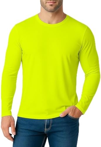 Long Sleeve Rash Guard for Men: Dri Fit Sun Protection UPF 50+ Uv Cooling Moisture Wicking T-Shirt for Workout