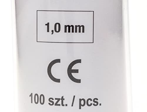 AUTO-PLAST PRODUKT APP Micro Brush - Lackstifte mit Applikator | Lacktupfer | weiß | 1,0 mm | 100 Stück, Weiss