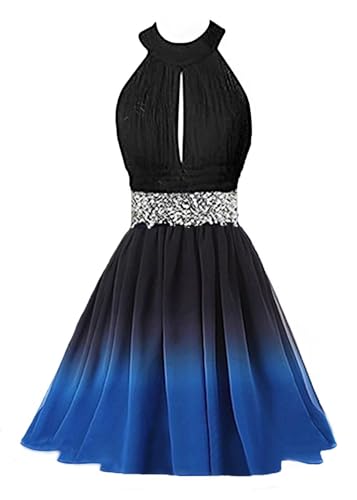 short ombre prom dresses Charming V Neck Lace Short Prom Dresses with Embroidery