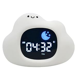 Azxcvbnm Wolkenform Kinderwecker mit Nachtlicht