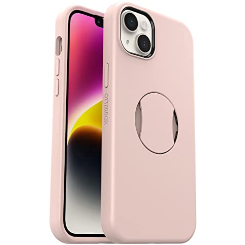 Coque OtterBox OtterGrip iPhone 14 Plus fine - Protection antichoc rose avec grip