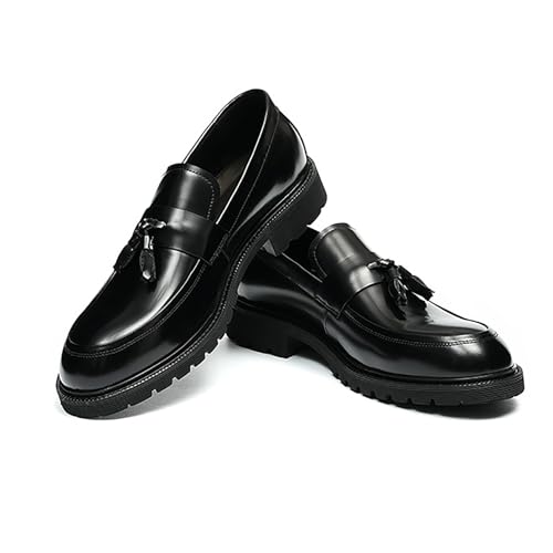 Men's Dress for Business and Casual Premium Leather Slip-On Shoes with Anti-Slip Sole Workplace, Weddings, Daily Wear