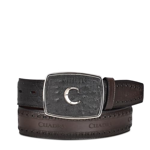 Cuadra Men's Cowboy Belt in Genuine Ostrich Leather
