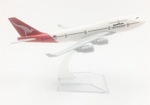 eS³kube Kids Diecast Metal Aeroplane Scale Model For Display ONLY, Size -15 Cm -1Pc - (Qantas), White