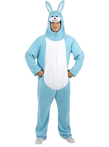 Funidelia | Disfraz de conejo azul para hombre y mujer Animales   Disfraz para adultos y divertidos accesorios para Fiestas, Carnaval y Halloween   Talla S   M   Blanco