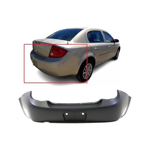 Image of Compatible with Chevrolet Cobalt 2005-2010 Rear Bumper Cover | Primed, Sedan, Ready to Paint, OEM 12336076, GM1100703