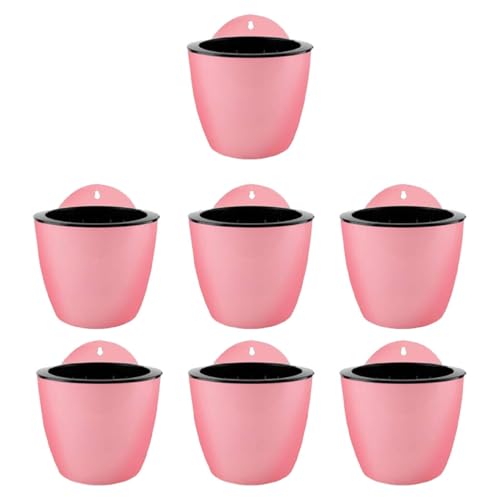 mophrati Maceta práctica para Flores, macetero Colgante de Pared con autorriego, Maceta para Plantas y Flores, Rosa 130