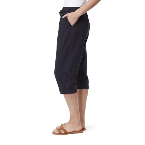 Gloria Vanderbilt Women's Hadlee Pull on Capri with High Rise and Drawstring Ties Standard2