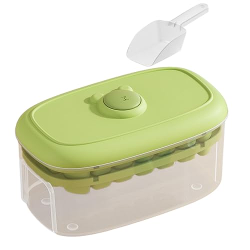 Máquina para hacer cubitos de hielo con diseño fácil de desmoldar para hacer 56 congeladores de doble capa para cócteles, café, cocina, congeladores, contenedor de hielo