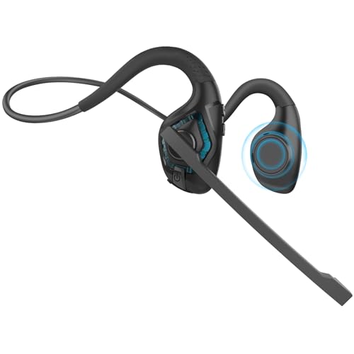 Seflorgo Casque Bluetooth avec micro, casque sans fil avec microphone antibruit, casque confortable pour appels téléphoniques, réunions PC, Bluetooth V5.3 Dual Connect, 10 heures de travail