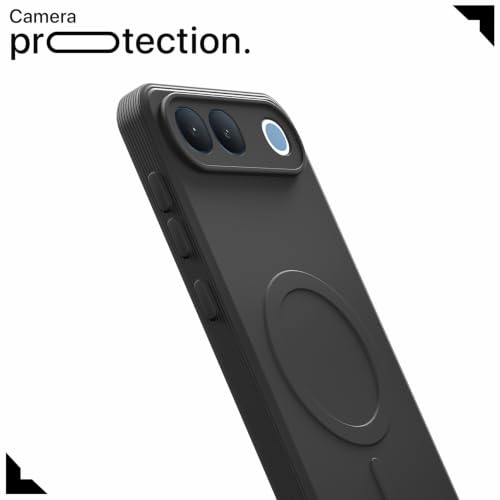 Image of Outlouders Back Cover for Vivo S2 5G | Soft Matte Silicone | Slim Fit | Magnetic-Safe Logo Design (Magnetic-Safe Not Compatible) | Shockproof | Camera Protection Bumper Case (Black)