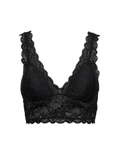 Only Onlchloe Lace Bra Noos Acc, Corsé Mujer, Negro (Black), 38