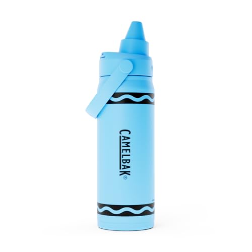 Image of CamelBak Crayola Chug Insulated Stainless Steel Water Bottle, Cold Retention Design with Spill Resistant Chug Lid for Everyday Hydration, 16oz, Sky Blue