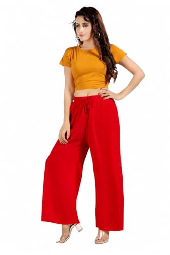 Image of BENKILS Women's Cotton Reyon Regular Fit Palazzo Pants - Available Size - M to 6XL