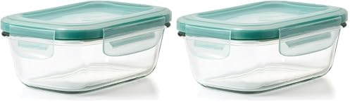 OXO Good Grips 3.5 Cup Smart Seal Glass Rectangle Food Storage Container, Clear & Good Grips 1.6 Cup Smart Seal Leakproof Glass Rectangle Food Storage Container - Thumbnail 3
