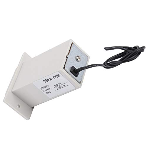 ZJchao Electromagnetic Counter Electronic Pulse Counter Industrial Totalizer CSK4-YKW 4-Digit Compact Quick Reset for Industrial Equipment Measurement (DC12V)