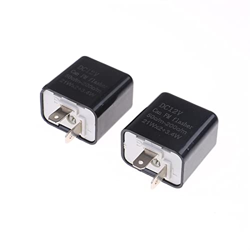 Relé intermitente LED de 2 pines y 12v ajustable para motocicleta universal 5