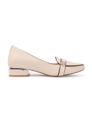 Image of Carlton London Women Comfortable Block Heel Pointed Toe Fashion Pump Shoes for Daily use, Office use, Casual use