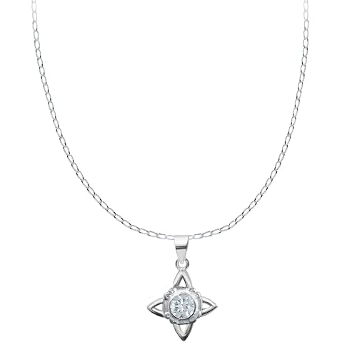 Collier en argent sterling 925 pour femme gravé de nœuds celtes