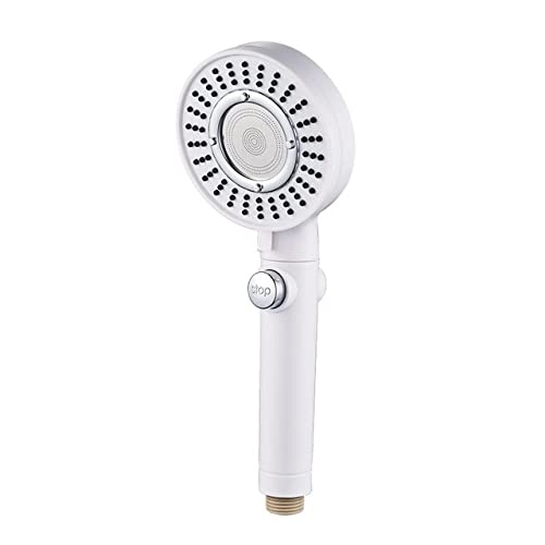 Pommeau de douche haute pression blanc à 3 modes réglables