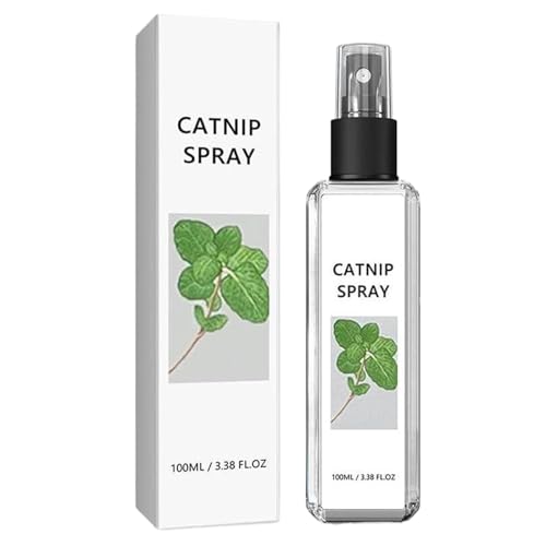 Rakiuty Herbe à Chat Spray,Spray d'herbe à Chat,Herbal Cat Joy Spray,Espace de Vie Heureux pour Votre Chats,100% Naturel,100ml